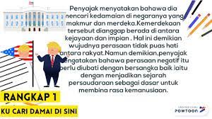 Sajakku cari damai di sini. Powtoon Sajak Ku Cari Damai Di Sini Tingkatan 2 Youtube