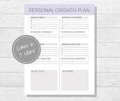 Personal Growth Plan Printable Personal Development Goal Worksheet Self Improvement Planner Goal Setting Printable Self Help Personal Growth Plan Goals Worksheet Personal Development