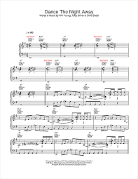 I just wanna dance the night away with senoritas who can sway right now tomorrow's lookin' bright just like the sunny mornin' light. Will Young Dance The Night Away Sheet Music Pdf Notes Chords Pop Score Lead Sheet Fake Book Download Printable Sku 31626