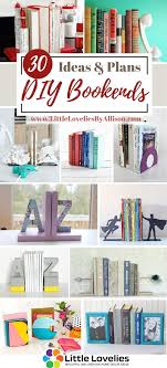 Today, we share diy bookend ideas to you! 30 Diy Bookends That Will Beautify Your Shelves