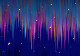 Northern Lights Aurora Borealis Gold Stars On Colorful Background Linear Pattern In 2020 Colorful Backgrounds Night Landscape Northern Lights Aurora Borealis