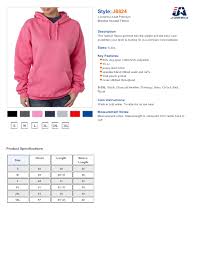 j america 8824 premium hooded sweatshirt