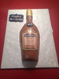 Birthday Cake Liquor Bottle With Name Martell Cognac Cake Cake Creations Cognac Cake
