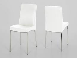 white leather dining room chairs