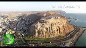 Morro arriba por la calle colón, cerca de la iglesiade san marcos, comienza la subida al promontorio. Toma Aerea Morro De Arica 4k Youtube