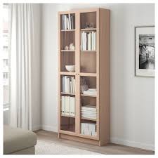 Billy Oxberg Bucherregal Mit Glastur Eichenfurnier Weiss Lasiert Glas Ikea Deutschland Bucherschrank Mit Glasturen Billy Regal Buromobel Design