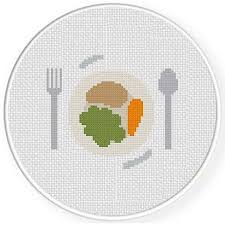 I love you a waffle lot cross stitch pattern, waffle pdf pattern, funny cross stitch, chocolate waffle cross stitch, food pun, waffle pun. Plate Of Food Cross Stitch Pattern Cross Stitch Cross Stitch Patterns Stitch Patterns
