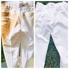 Just spray liberally on the stain and wash or wipe off if it's not washable. Best Way To Clean White Softball And Baseball Pants For 1