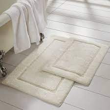 Traditional bath rugs by garland rug aretraditional bath rugs by garland rug are soft and stylish. 2 Piece Non Slip Cotton Bath Rug Set 17 X 24 21 X 34 Ivory Walmart Com Walmart Com