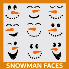 These Snowman Face Downloadable Images Are Perfect For Christmas Crafts Works With Silhouette And Cricut Affi Xmas Crafts Snowman Faces Christmas Crafts Diy