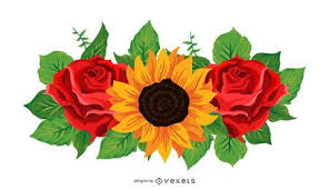 Wedding bridal bouquet of sunflowers on the window. Sunflower And Roses Illustration Vector Download