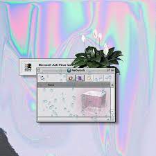 Unisex Vaporwave Window 98 Holographic T Shirt Vaporwave Holographic Art Wallpaper