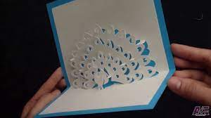They are probably one of the easiest pop up cards to make and you can combine kids' drawings with online printables to make these. How To Make A Peacock Pop Up Card Pop Up Card Templates Card Tutorial Card Tutorials