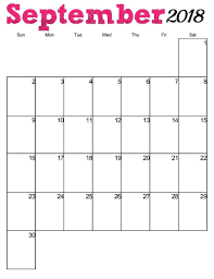 September 2018 Printable Calendar Pdf Word Template September Calendar Printable Printable Calendar Vertical Free Printable Calendar Templates