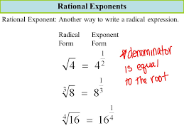 How to write a simplified radical expression with a single radical for 9squareroot a^10 squareroot a^9. 7 4 Rational Exponents Objective Be Able To Simplify Expressions With Rational Fraction Exponents Chapter 7 Test Thursday Friday Ppt Download