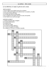 les metiers mots croises fiches pedagogiques fle