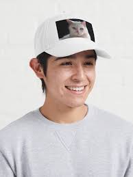 Turkish Angora Cat With Odd Eyes" Cap for Sale by Catherine Sherman