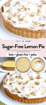Sugar Free Lemon Pie Esy Low Carb Keto Recipe With Coconut Flour Crust Lowca Keto Torten Sugar Free Lemon Curd Coconut Recipes Sugar Free Pie