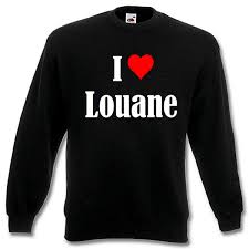 Cognate with old english swangor, dutch zwanger (pregnant), lithuanian sunkùs (heavy; Fun Bekleidung In Der Farbe Schwarz Mit Weissem Aufdruck Sweatshirt I Love Louane Fur Damen Herren Und Kinder Bekleidung Agb Lv