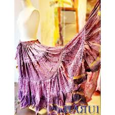 ２５ヤードサテンジプシースカート Purplegreenwinered lw1460 -  ベリーダンス衣装・レディースファッション【Salalah】 - ベリーダンス