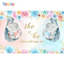 Check spelling or type a new query. Yeele He Or She Gender Reveal Backdrop Elephant Flowers Background Vinyl Boy Or Girl Gender Reveal Backdrops For Photo Studio Buy At The Price Of 3 69 In Aliexpress Com Imall Com