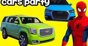 العاب سيارات سبايدر مان مع سيارة gmc و audi افلام كرتون للأطفال cars party youtube photography