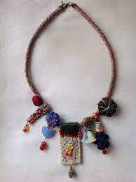Marinela Kozelj Necklace 07 Fabric Jewelry Handmade Jewelry Fiber Art Jewelry