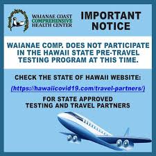 The state of hawaii will accept test results from trusted testing and travel partners: Facebook