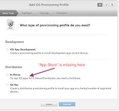 Can T Create App Store Provisioning Profile For Appstore Distribution Stack Overflow