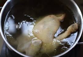 After the water is brought to a boil, it should then be turned down to a simmer. Does This Count As Chicken Soup If I Put Raw Chicken In Water And Boil It Quora