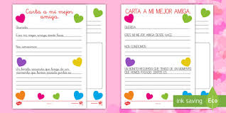 Por supuesto una carta a un amigo nunca debe llevar ningún tipo de encabezamiento ni de formalidad, ya que es como si nos estuviéramos dirigiendo a él de manera la escritura en una carta a un amigo ha de ser llana, cercana y natural, prestando mayor atención a la simpatía que a la propia redacción. Carta A Mi Mejor Amiga De Un Amigo Ficha De Actividad