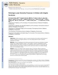 Pdf Pathologic Lower Extremity Fractures In Children With