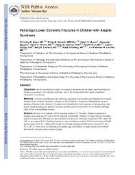 pdf pathologic lower extremity fractures in children with