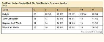 Tuffrider Breeches Com Size Charts Boots