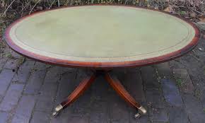 The centrepiece of any well appointed living room, the right coffee table makes all the difference when it comes to redecorating your home. Large Oval Leather Top Pedestal Mahogany Coffee Table