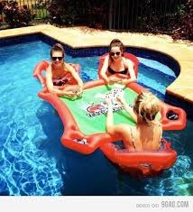 Nothing Like A Card Game In The Pool On A Hot Summer Day Pool Cool Pools Pool Float