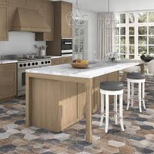 Porcelain floor and wall tile radiates rustic charm. Hexagon Tile The Tile Home Guide