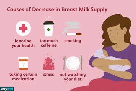 causes of a decreasing t milk supply