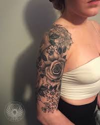 Rose Half Sleeve Flower Shoulder Tattoo Sleeve Sleevetattoo Girl Half Sleeve Tattoos Sleeve Tattoos For Women Arm Sleeve Tattoos For Women