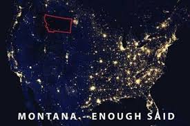 Montana Earth At Night Light Pollution Nasa Earth