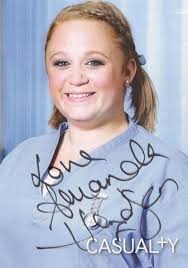 Amanda Henderson Robyn in Casualty BBC TV Hand Signed Cast Card Photo