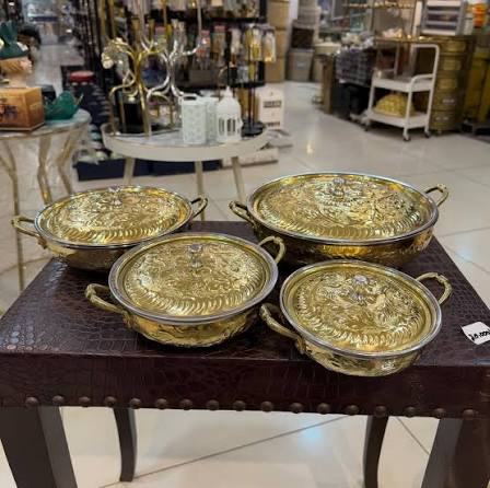 Traditional Brass Serving Set 24pc