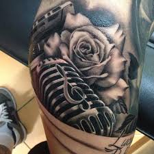 10+ best microphone shoulder tattoos. Pin By Kendra Miller On Tattoos Tattoos Trendy Tattoos Music Tattoos