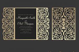 Gate Fold Wedding Invitation 5x7 Svg Cricut Template 96308 Card Making Design Bundles Cricut Wedding Invitations Wedding Invitation Templates Cricut Wedding