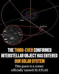 🛸 A Visitor From Beyond the Solar System: Meet Comet 3I/ATLAS! 🌌☄️⁠ ⁠  Something truly rare is happening: Comet 3I/ATLAS is speeding through our  Solar System — and it came from interstellar