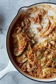 Creamy White Bean And Fennel Casserole Recipe Recipe Recipes Thanksgiving Recipes Side Dishes White Beans
