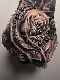 Rose On Hand Tattoo Hand Tattoos For Guys Tattoos For Guys Hand Tattoos