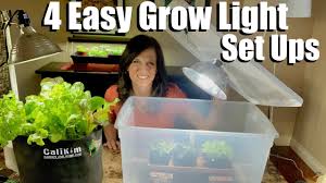 The indoor garden light loops in the working mode of 16 hours on and 8 hours off, imitating the normal routine of plants under. 4 Easy Grow Light Set Ups For Starting Seeds Indoors Spring Garden Series 1 Youtube