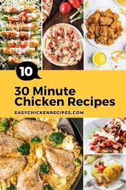 30 Minute Chicken Recipes Easy Chicken Recipes 30 Minute Meals Chicken Recipes Easy Quick