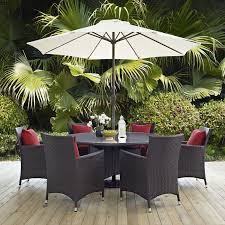 Convene 8 Espresso Red Set Eei 2194 Exp Red Set Modway Furniture Patio Furniture In 2020 Patio Dining Set Outdoor Furniture Ideas Backyards Outdoor Patio Table